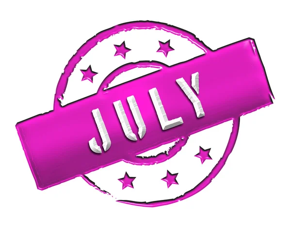 Stamp - JULY — Stock Photo, Image