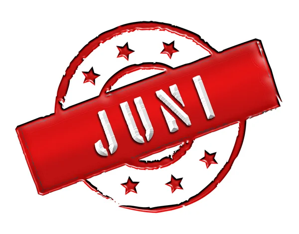 Stamp - JUNI — Stock Photo, Image