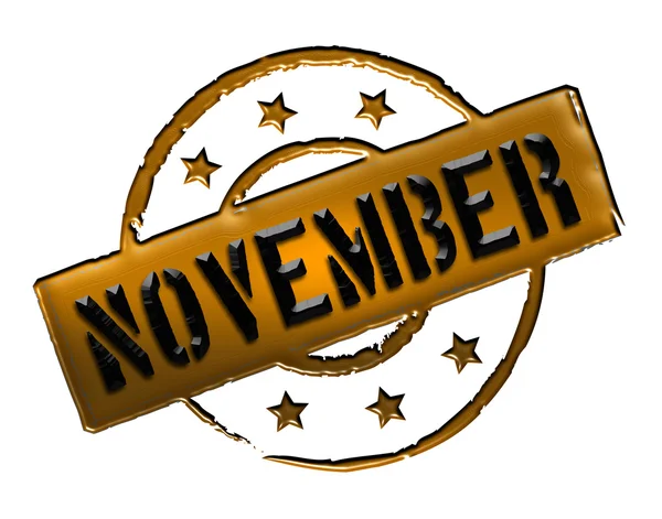 Pieczęć - listopad — Zdjęcie stockowe