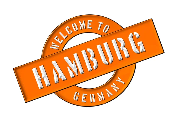 Bem-vindo ao Hamburgo — Fotografia de Stock