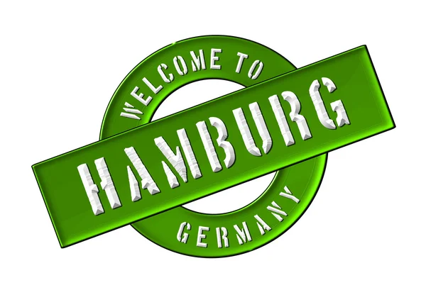 Willkommen in Hamburg — Stockfoto