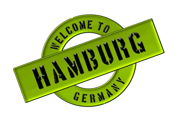 Willkommen in Hamburg — Stockfoto