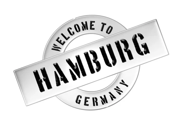 Bem-vindo ao Hamburgo — Fotografia de Stock
