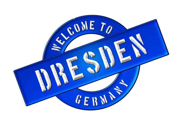 Ласкаво просимо в Дрездені — стокове фото