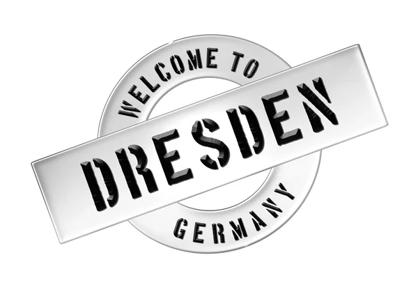 Ласкаво просимо в Дрездені — стокове фото
