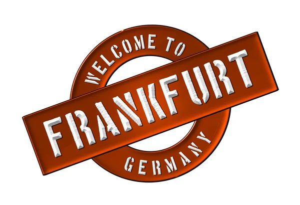 Ласкаво просимо до Франкфурта — стокове фото