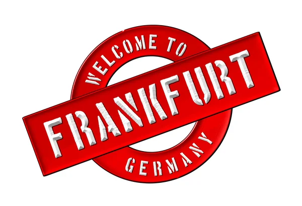 WELCOME TO FRANKFURT — Stock Photo, Image