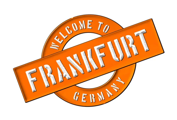 Bem-vindo a Frankfurt — Fotografia de Stock