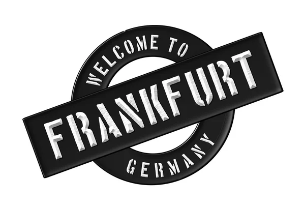 Välkommen till frankfurt — Stockfoto