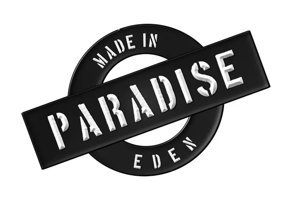 Gemaakt in het paradijs — Stockfoto