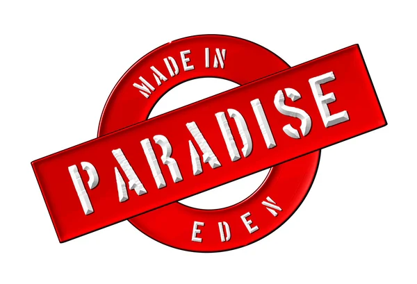 Gemaakt in het paradijs — Stockfoto