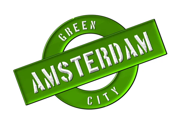 Zielone miasto amsterdam — Zdjęcie stockowe