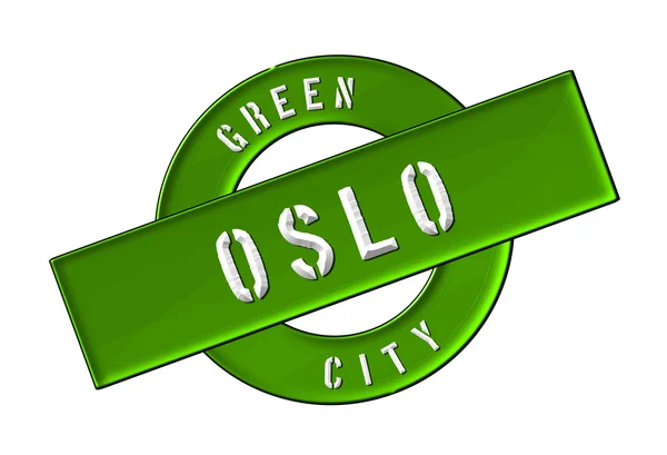 Zielone miasta oslo — Zdjęcie stockowe