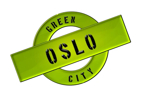 Grüne Stadtoslo — Stockfoto