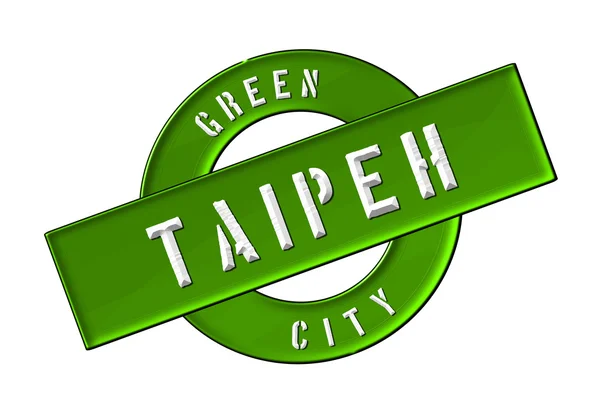 Zelené město mrakodrapu taipeh — Stock fotografie