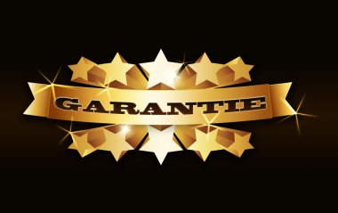 GOLDEN BANNER - garantie clipart