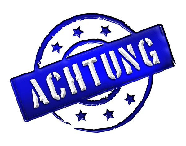 Stamp - ACHTUNG — Stock Photo, Image