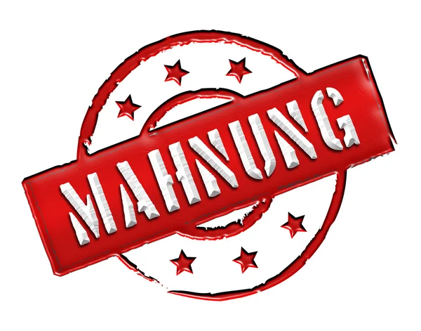 Carimbo - MAHNUNG — Fotografia de Stock