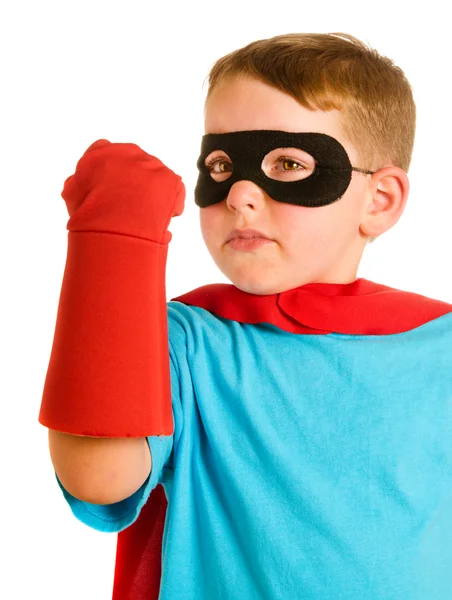 Bambino che finge di essere un supereroe — Foto Stock