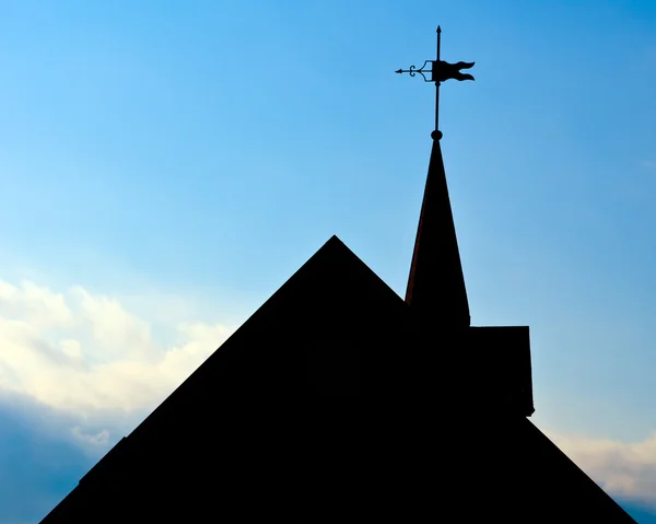Silhouette of roof of historic building with weather vane in Huntsville, Alabama — Stock Photo, Image