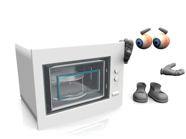 Microwave concept — Stok fotoğraf