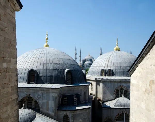 Museu Hagia Sophia e mesquita azul — Fotografia de Stock