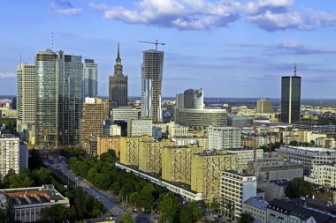 Warsaw aerial view clipart