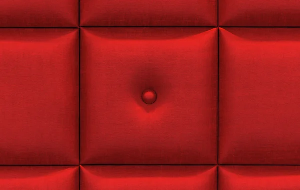 Red fabric buttoned pattern — Stock Photo, Image