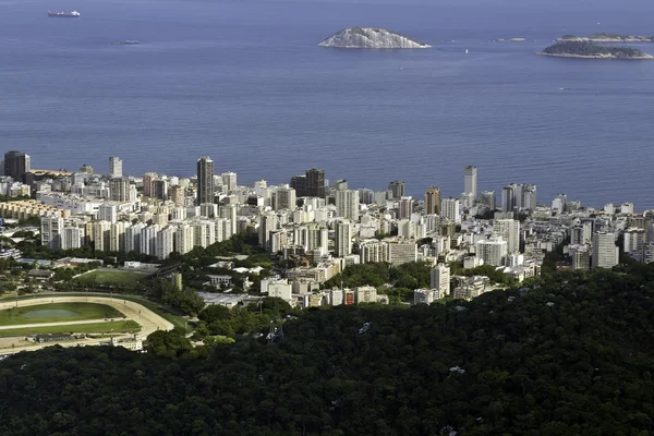 Vista aérea de Ipanema e Leblon no Rio de Janeiro — Fotografia de Stock