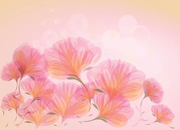 Fleurs douces abstraites — Image vectorielle