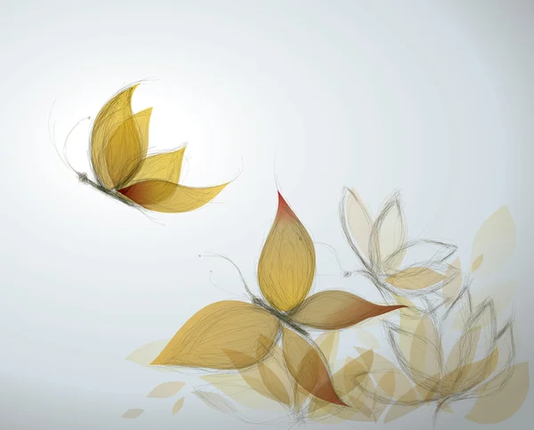 Papillon ambre — Image vectorielle