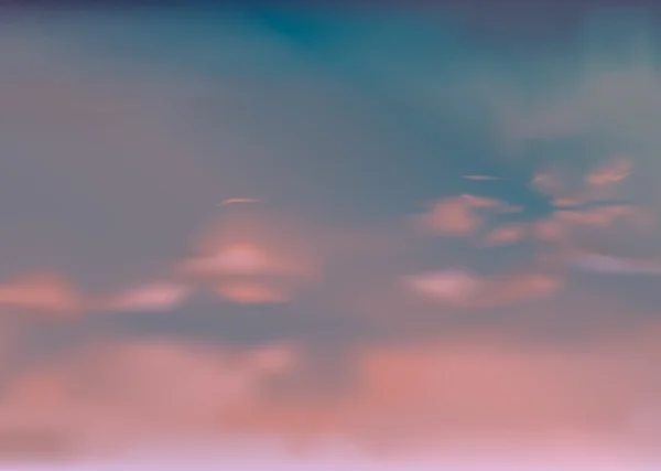Rode wolken bij zonsondergang — Stockvector
