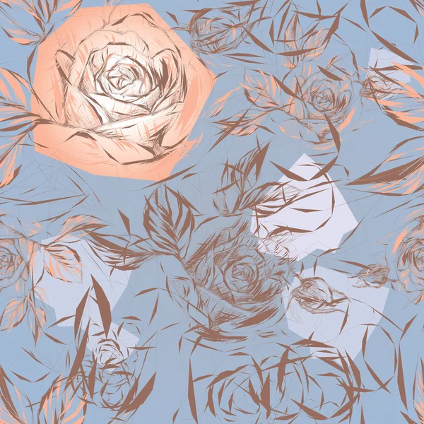 Patrón de rosas sin costura — Archivo Imágenes Vectoriales