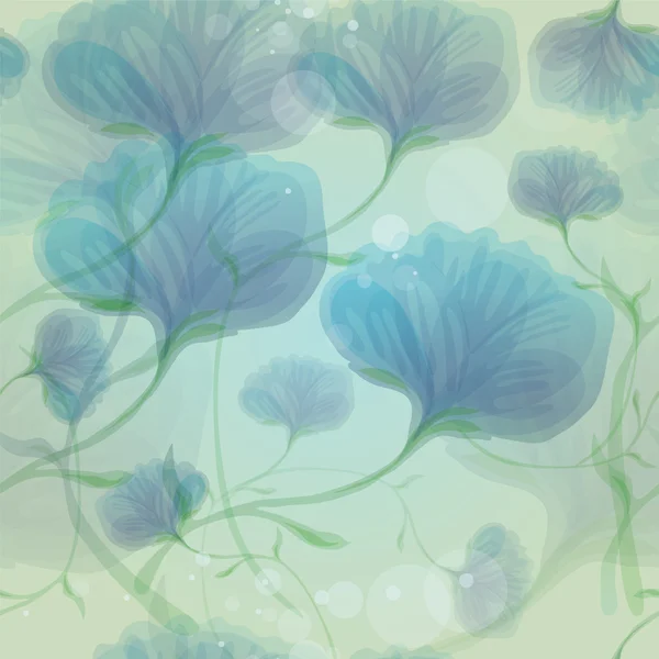 Синие дикие розы в утренней росе — стоковый вектор