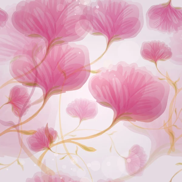 粉色野玫瑰在日出 — 图库矢量图片