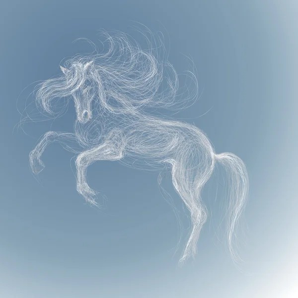 White horse — Stock Vector