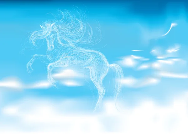 Beyaz atın — Stok Vektör