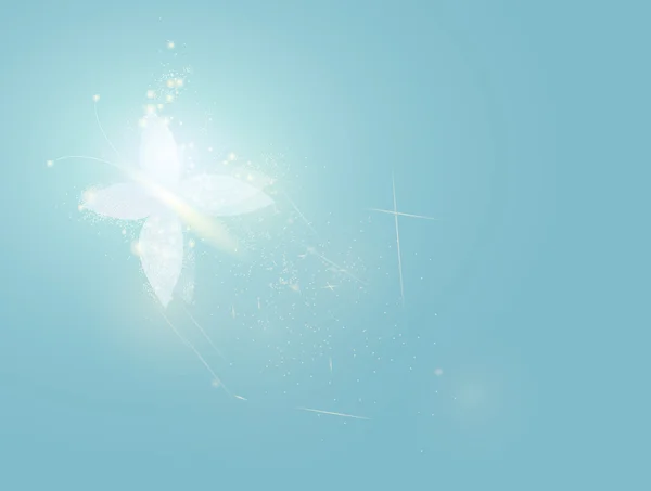 Fée papillon blanc — Image vectorielle