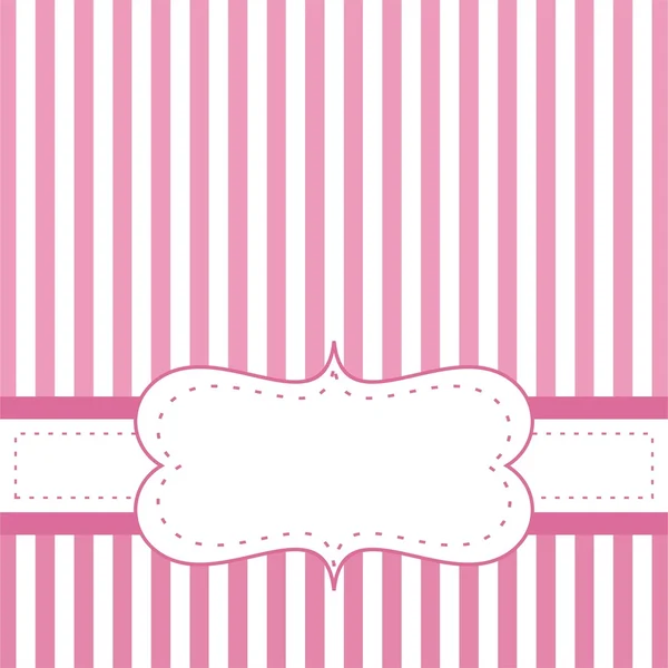 Cartão de casamento vetor rosa ou convite para chá de bebê — Vetor de Stock