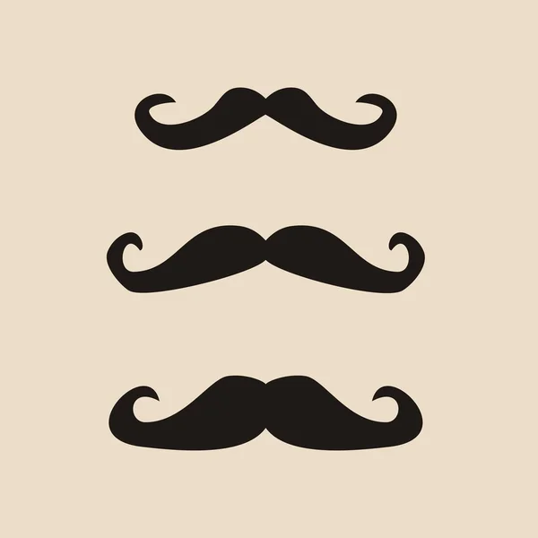 Restro mustache vector flat design illustration — Stock Vector