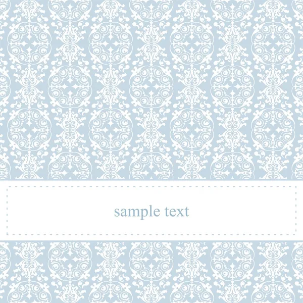Carte de mariage vectorielle en dentelle bleue pour bébé ou invitation de fête — Image vectorielle