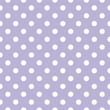 Polka dots on light violet background retro seamless vector pattern clipart