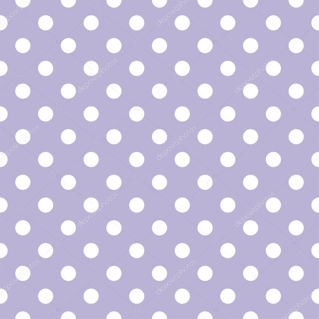 Polka dots on light violet background retro seamless vector pattern