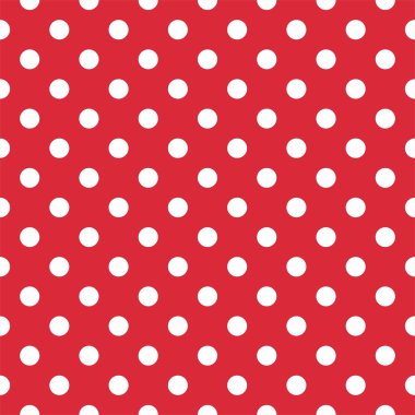Red background retro seamless vector pattern polka dots clipart