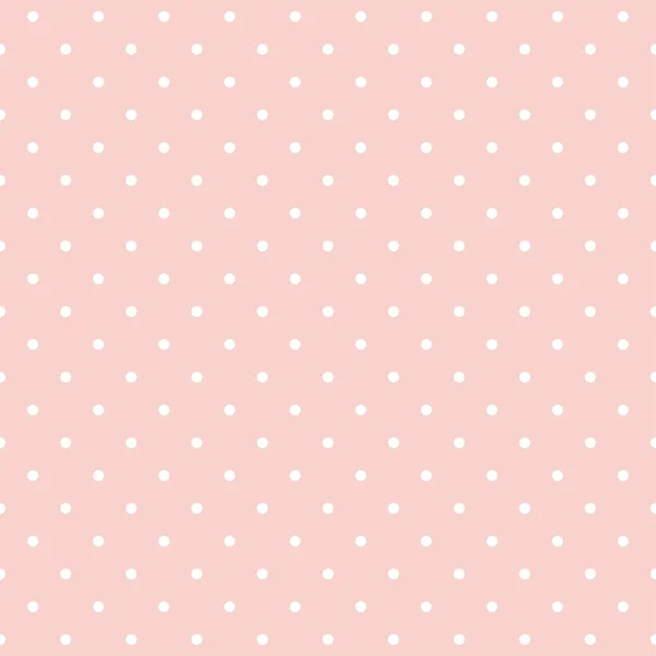 Seamless vector pattern with polka dots on pink background — Stock Vector
