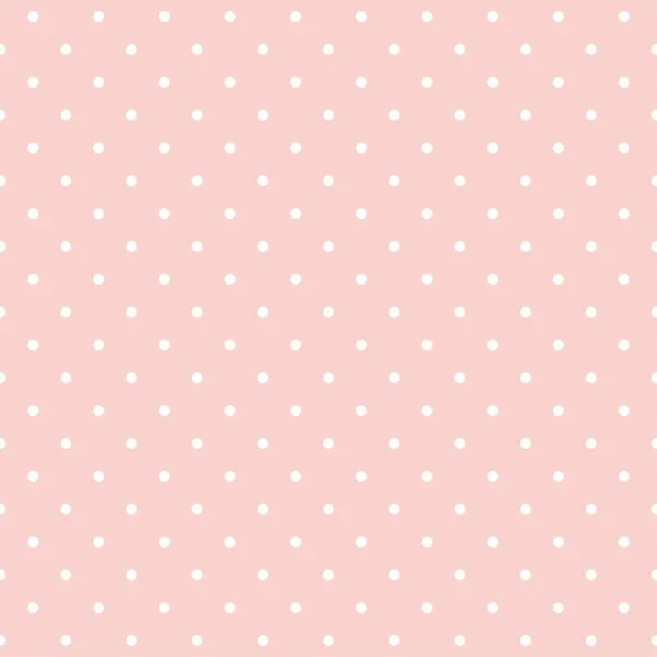 Sömlös vektor mönster med prickar på rosa bakgrund — Stock vektor