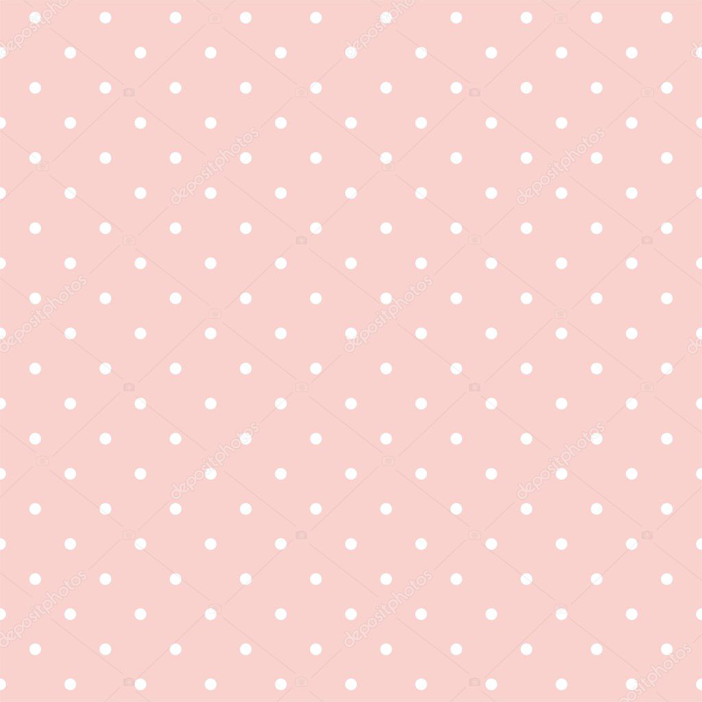 Seamless Pink Polka Dot Background Stock Illustration - Download