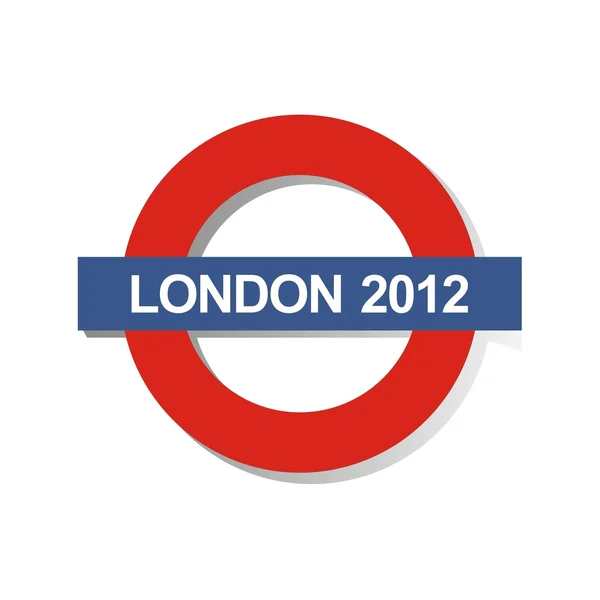 Underground vector sign London 2012 for the olympics games in summer 2012 — Stock Vector