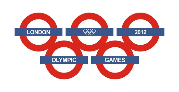 Sinal subterrâneo para os jogos olímpicos em Londres no verão de 2012 —  Vetores de Stock