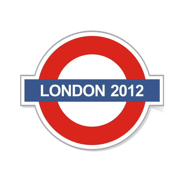 London 2012 in underground sign for the olympics games in summer 2012 — Stock Vector